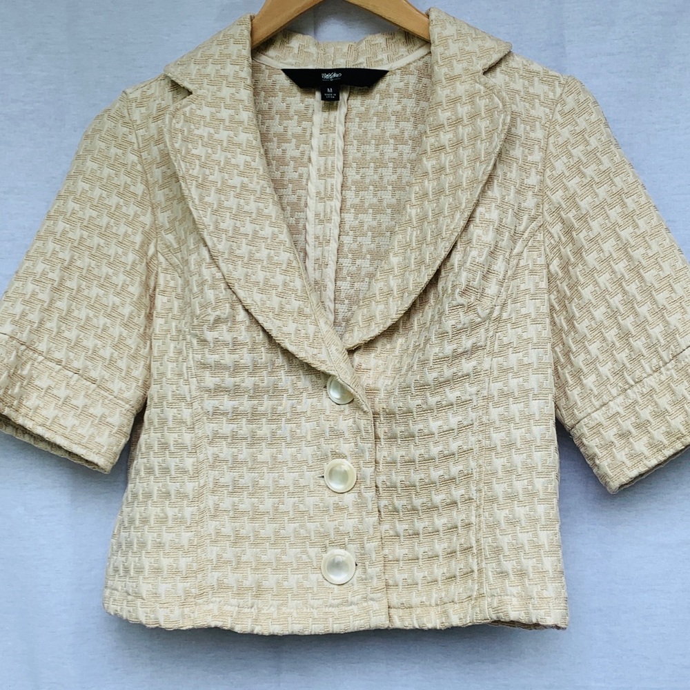 Mossimo Hounstooth Jackard Short Slv Blazer
